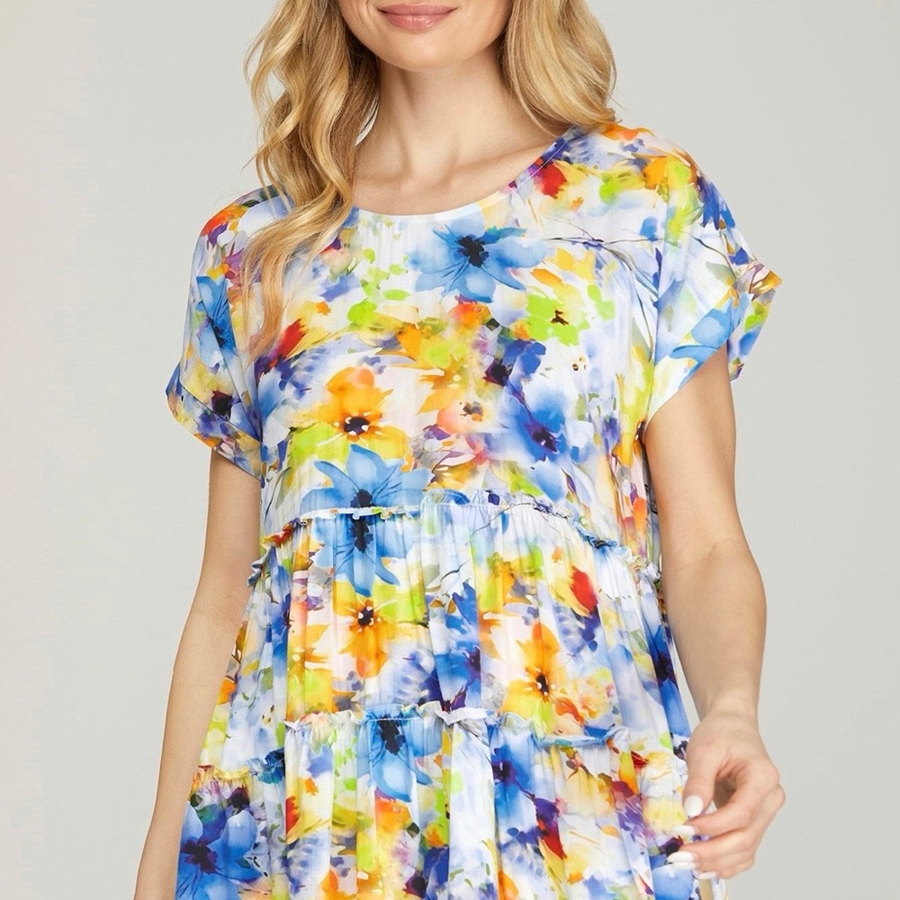 Floral Multicolor Women's Top